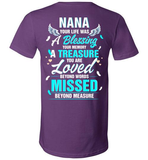 Nana - Your Life Was A Blessing V-Neck - Guardian Angel Collection