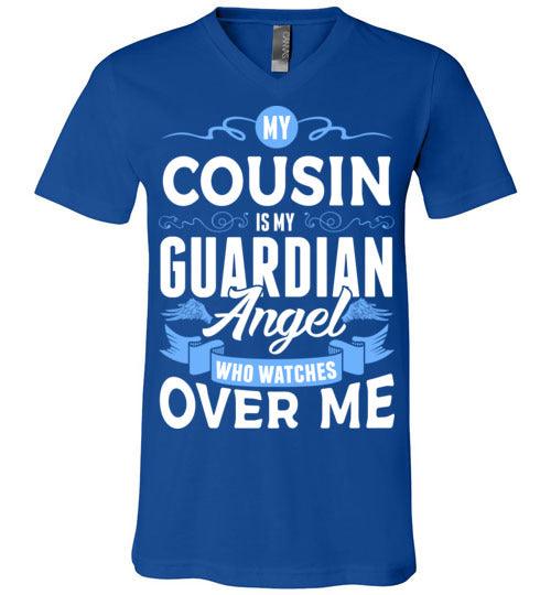 My Cousin Watches Over Me V-Neck (Front) - Guardian Angel Collection