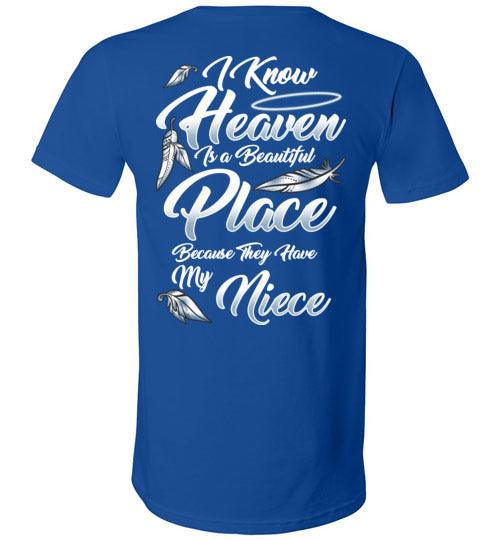 I Know Heaven is a Beautiful Place - Niece V-Neck - Guardian Angel Collection