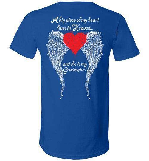 Granddaughter - A Big Piece of my Heart V-Neck - Guardian Angel Collection