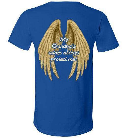 My Grandpa's Wings Always Protect Me V-Neck - Guardian Angel Collection