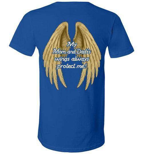 My Mom and Dad's Wings Always Protect Me V-Neck - Guardian Angel Collection