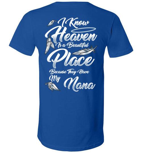 I Know Heaven is a Beautiful Place - Nana V-Neck - Guardian Angel Collection