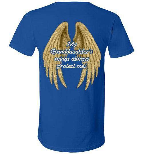 My Granddaughter's Wings Always Protect Me V-Neck - Guardian Angel Collection