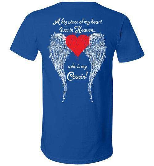 Cousin - A Big Piece of my Heart V-Neck - Guardian Angel Collection