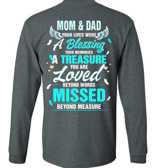 Mom & Dad - Your Life Was A Blessing Long Sleeve - Guardian Angel Collection