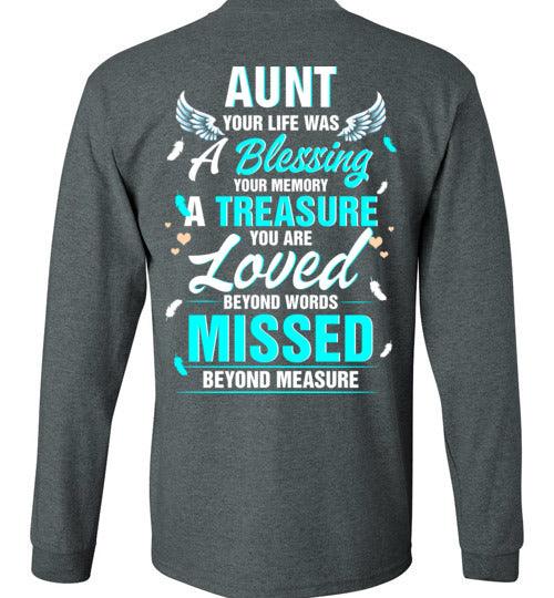Aunt - Your Life Was A Blessing Long Sleeve - Guardian Angel Collection
