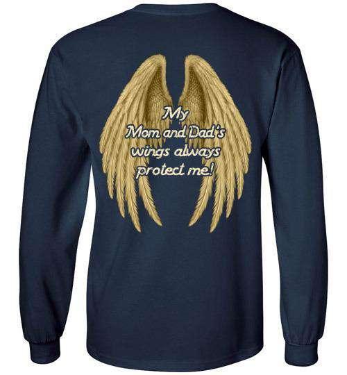 My Mom and Dad's Wings Always Protect Me Long Sleeve - Guardian Angel Collection