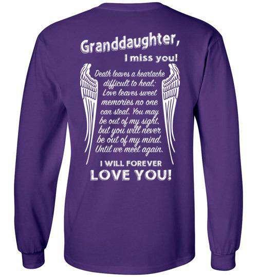 Granddaughter - I Miss You Long Sleeve - Guardian Angel Collection