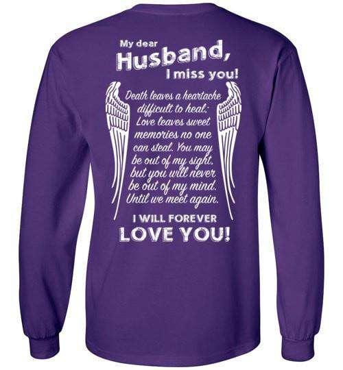 My Dear Husband I Miss You Long Sleeve - Guardian Angel Collection