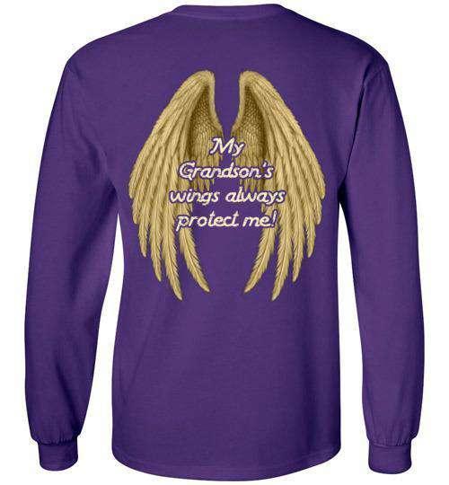 My Grandson's Wings Always Protect Me Long Sleeve - Guardian Angel Collection