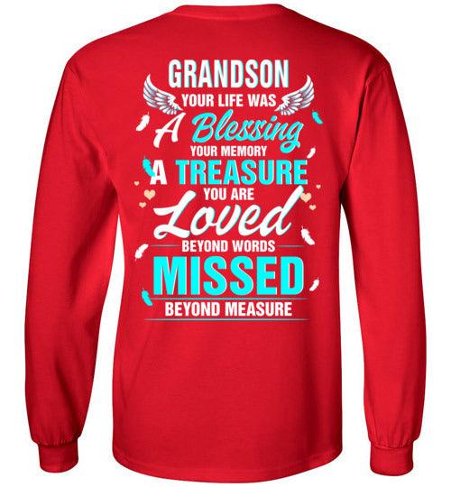 Grandson - Your Life Was A Blessing Long Sleeve - Guardian Angel Collection