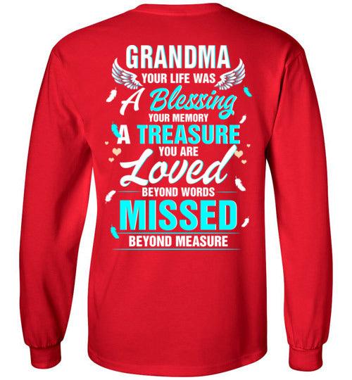 Grandma - Your Life Was A Blessing Long Sleeve - Guardian Angel Collection