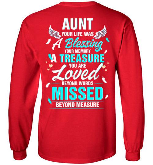 Aunt - Your Life Was A Blessing Long Sleeve - Guardian Angel Collection