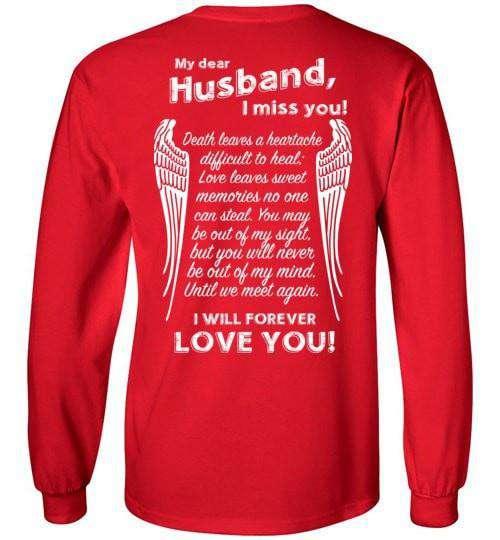 My Dear Husband I Miss You Long Sleeve - Guardian Angel Collection
