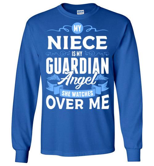 My Niece Watches Over Me Long Sleeve (Front) - Guardian Angel Collection