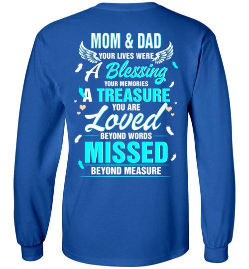 Mom & Dad - Your Life Was A Blessing Long Sleeve - Guardian Angel Collection