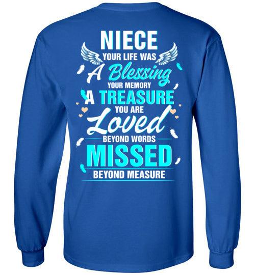 Niece - Your Life Was A Blessing Long Sleeve - Guardian Angel Collection