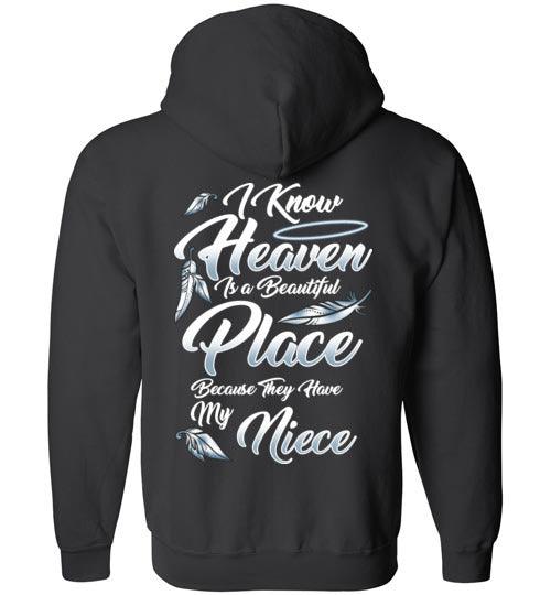 I Know Heaven is a Beautiful Place - Niece FULL ZIP Hoodie - Guardian Angel Collection