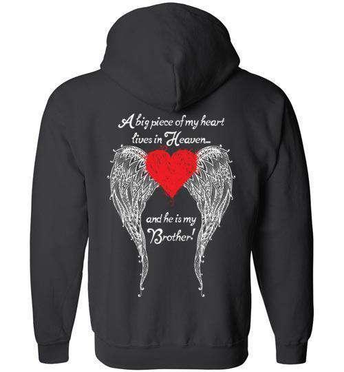 Brother - A Big Piece of my Heart FULL ZIP Hoodie - Guardian Angel Collection