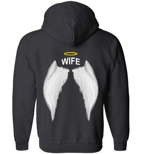 Wife- Halo Wings FULL ZIP Hoodie - Guardian Angel Collection