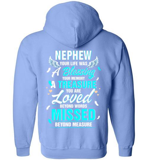 Nephew - Your Life Was A Blessing FULL ZIP Hoodie - Guardian Angel Collection