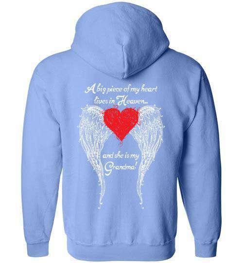 Grandma - A Big Piece of my Heart FULL ZIP Hoodie - Guardian Angel Collection