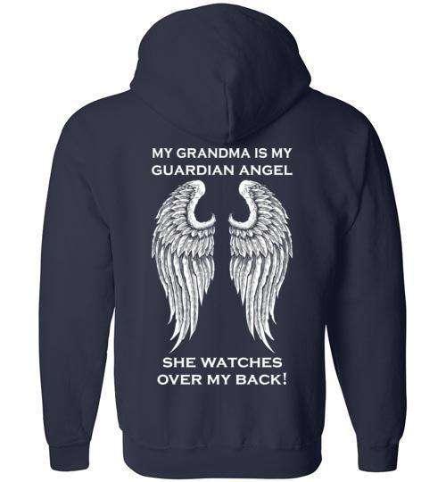 My Grandma is my Guardian Angel FULL ZIP Hoodie - Guardian Angel Collection