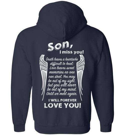 Son I Miss You FULL ZIP Hoodie - Guardian Angel Collection