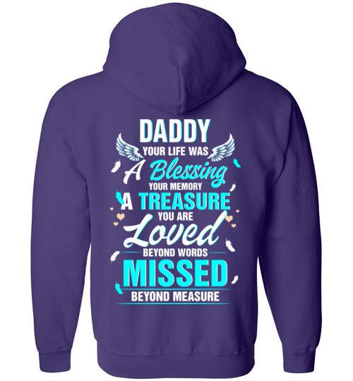 Daddy - Your Life Was A Blessing FULL ZIP Hoodie - Guardian Angel Collection