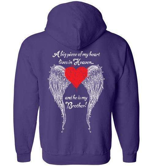 Brother - A Big Piece of my Heart FULL ZIP Hoodie - Guardian Angel Collection