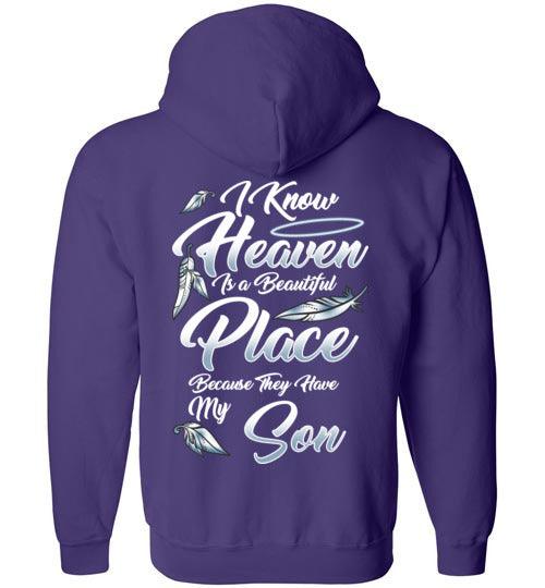 I Know Heaven is a Beautiful Place - Son FULL ZIP Hoodie - Guardian Angel Collection