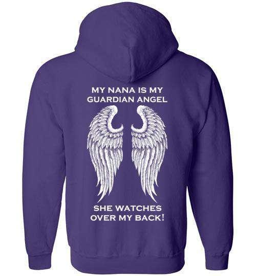 My Nana is my Guardian Angel FULL ZIP Hoodie - Guardian Angel Collection