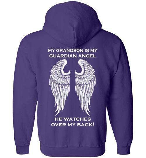 My Grandson is my Guardian Angel FULL ZIP Hoodie - Guardian Angel Collection