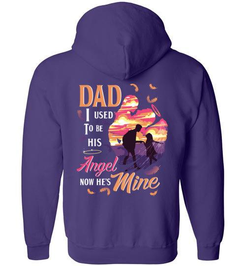 Dad - I Used To Be His Angel FULL ZIP Hoodie - Guardian Angel Collection