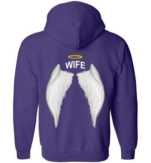 Wife- Halo Wings FULL ZIP Hoodie - Guardian Angel Collection