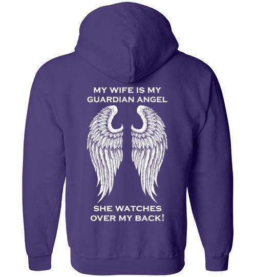 My Wife is my Guardian Angel FULL ZIP Hoodie - Guardian Angel Collection