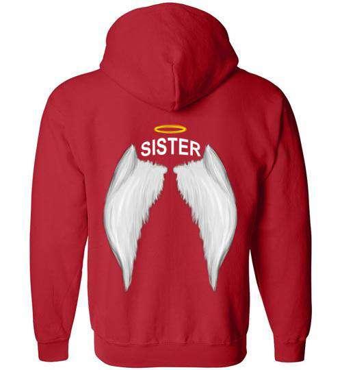 Sister - Halo Wings FULL ZIP Hoodie - Guardian Angel Collection