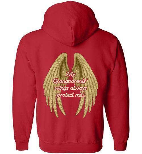 My Grandparents' Wings Always Protect Me FULL ZIP Hoodie - Guardian Angel Collection