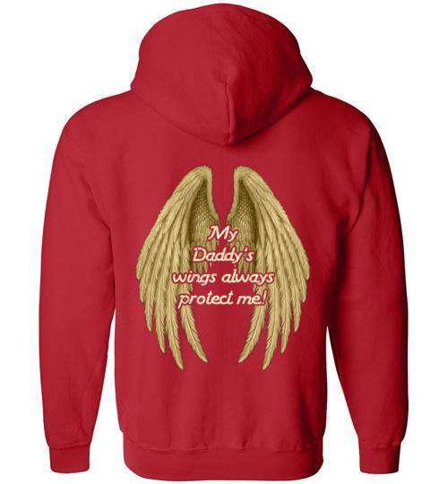 My Daddy's Wings Always Protect Me FULL ZIP Hoodie - Guardian Angel Collection