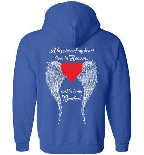 Brother - A Big Piece of my Heart FULL ZIP Hoodie - Guardian Angel Collection