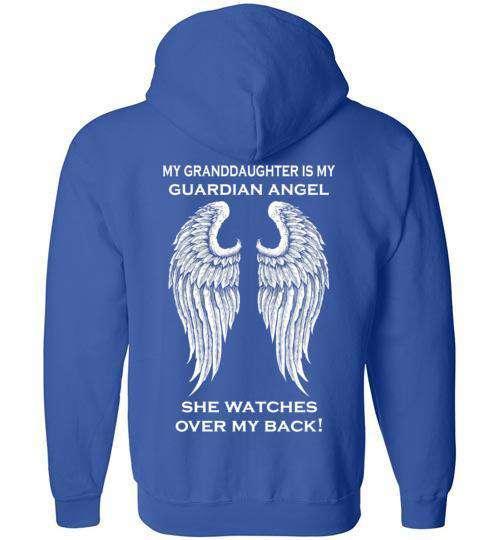 My Granddaughter is my Guardian Angel FULL ZIP Hoodie - Guardian Angel Collection