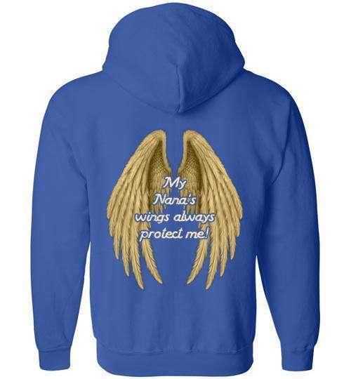 My Nana's Wings Always Protect Me FULL ZIP Hoodie - Guardian Angel Collection
