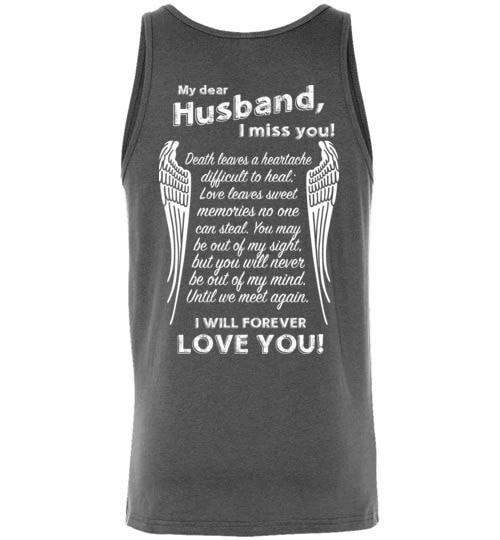 My Dear Husband I Miss You Unisex Tank - Guardian Angel Collection