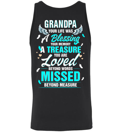 Grandpa - Your Life Was A Blessing Tank