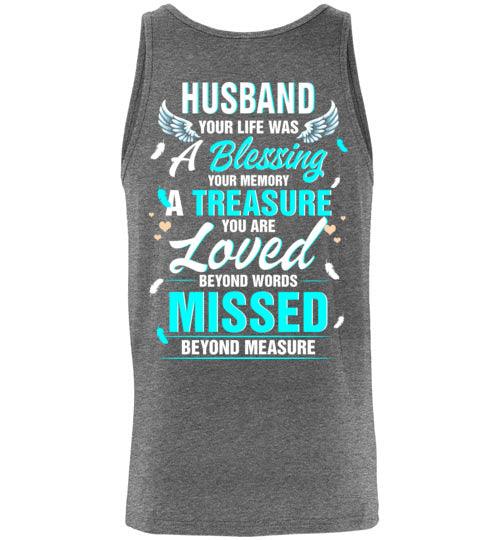 Husband - Your Life Was A Blessing Tank - Guardian Angel Collection