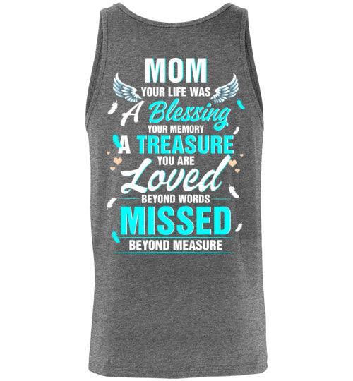 Mom - Your Life Was A Blessing Tank - Guardian Angel Collection