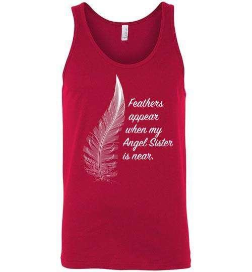 Feathers Appear When My Angel Sister Is Near Tank - Guardian Angel Collection