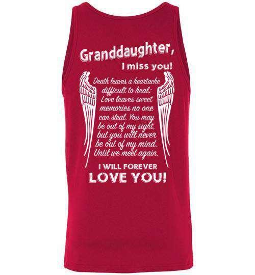 Granddaughter - I Miss You Tank - Guardian Angel Collection