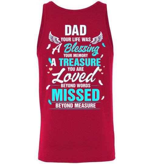 Dad - Your Life Was A Blessing Tank - Guardian Angel Collection